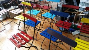 colourful chairs