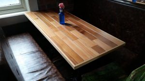 table made from flooring
