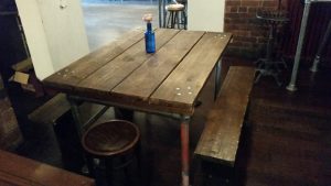 scaffolding planks table
